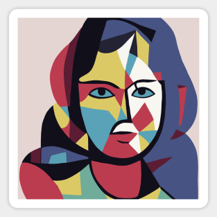 Zoe - Cubism Portrait Magnet